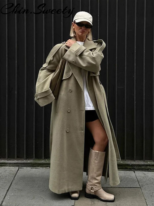 Double-Breasted Long Coat