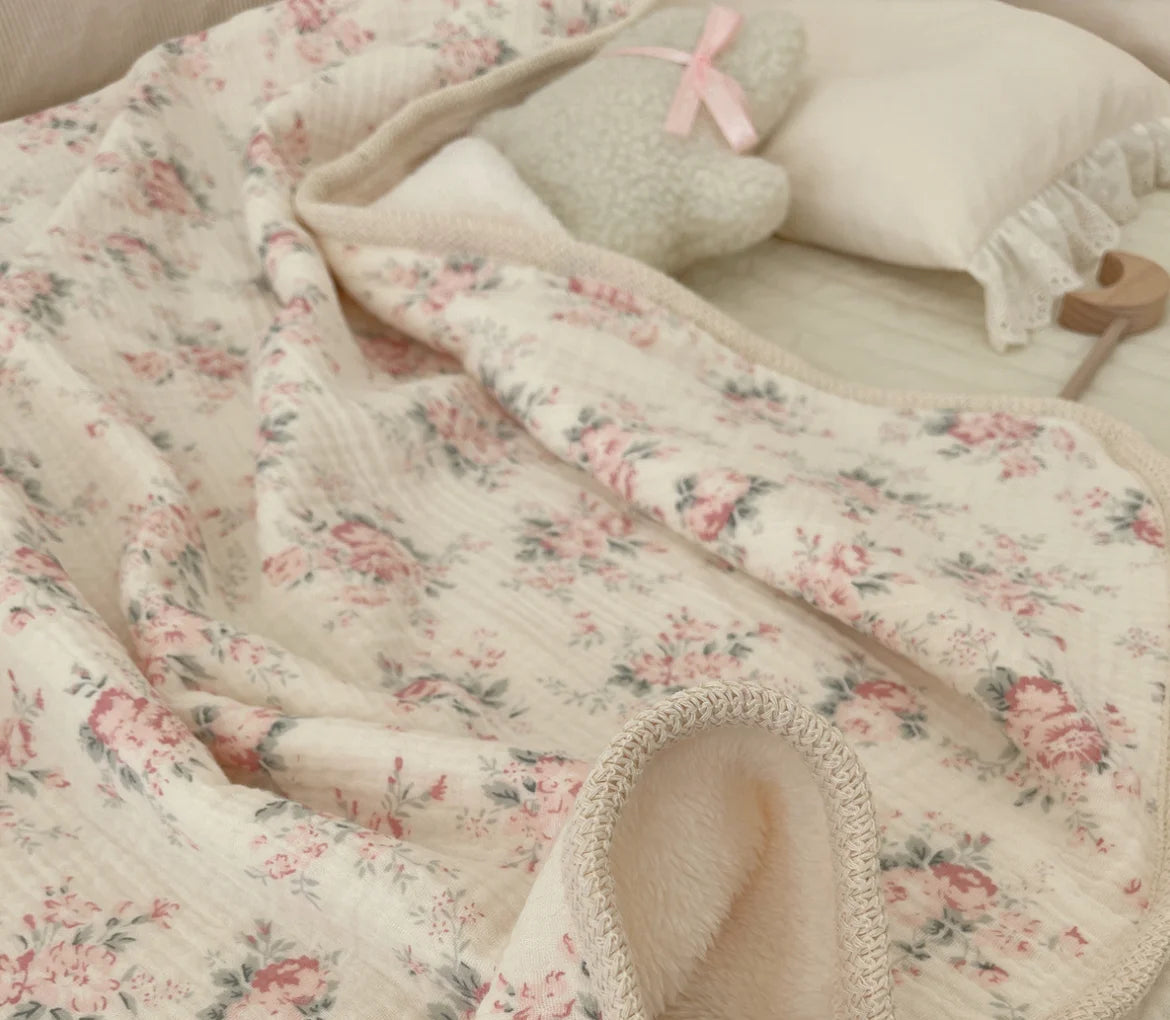 Muslin Baby Blanket Newborn Infant Swaddles Wrap Blankets Winter Fleece Thermal Crib Stroller Sleep Cover Soft Throw Blankets