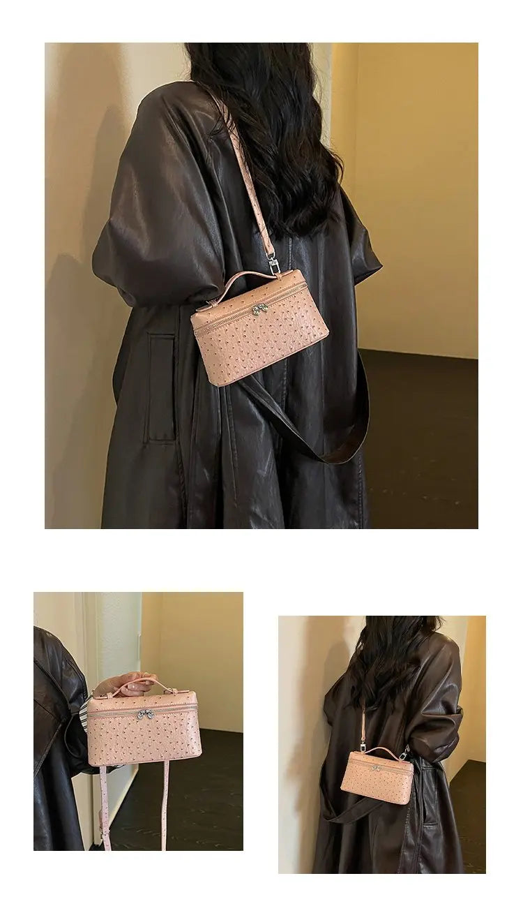 Ladies' Handbag 2026 New Fashionable And Minimalist Style Rivet Small Square Bag Single Shoulder Crossbody Bags