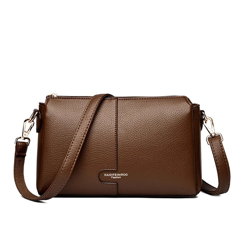 Three-Compartment Tassel Bucket Bag