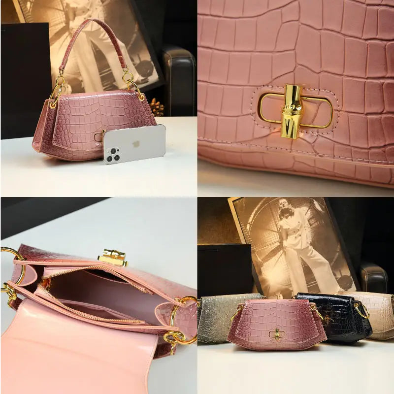 Designer Brand's New Stone Print Design Underarm Leather Shoulder Crossbody Bags for Women Сумка Женская