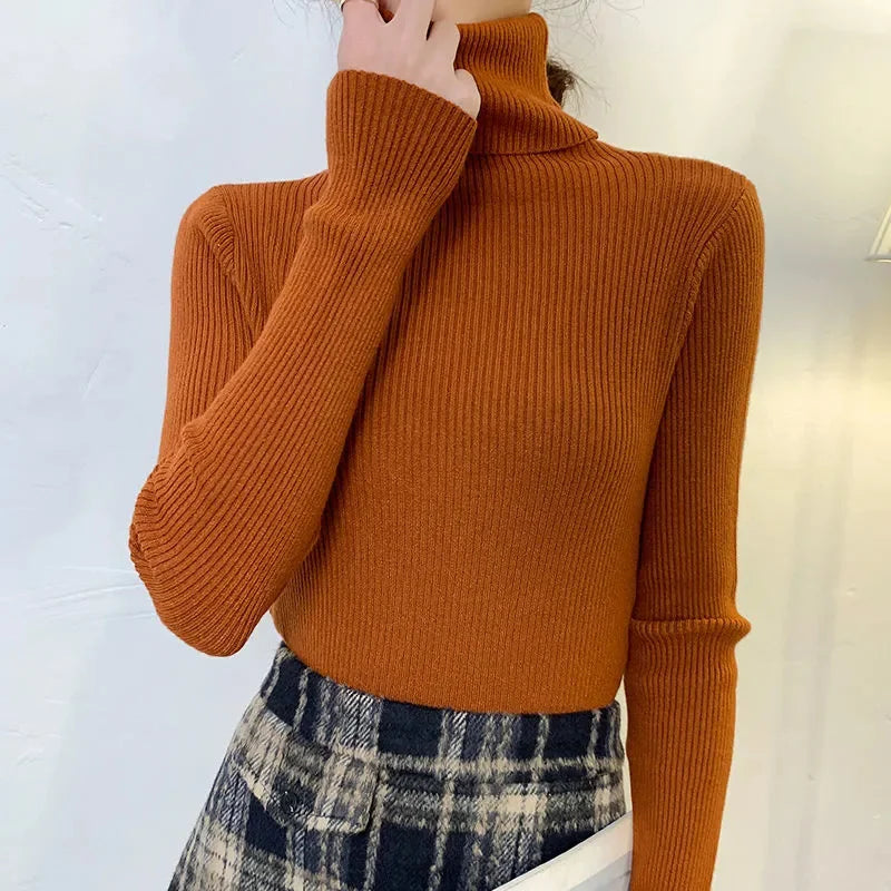 Heliar Women Fall Turtleneck Sweater Knitted Soft Pullovers Cashmere Jumpers Basic Soft Sweaters For Women 2026 Autumn Winter