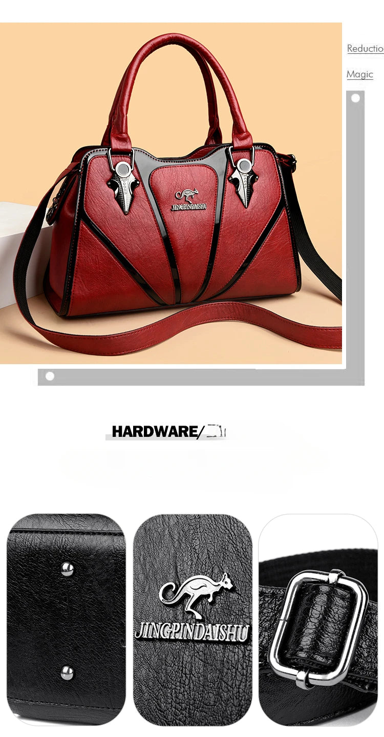 Women Bags Luxury Handbags Fashion Totes Ladies Shoulder Bags High Quality PU Leather Casual Totes Top Handle Shoulder Messenger