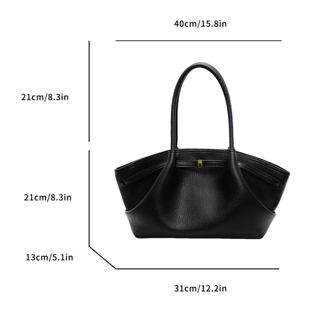 MOODS Lychee Pattern Underarm Shoulder Bags For Women Soft PU Leather Large Capacity Mini Tote Bag 2025 Luxury Designer Handbags