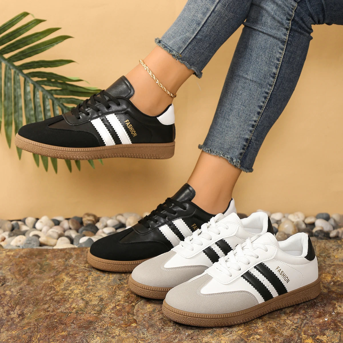 *Spring Autumn Hot Selling Elegant Casual Sports Shoes for Women's Fashion New Round Toe Comfortable Thick Soled Flat Work Shoes