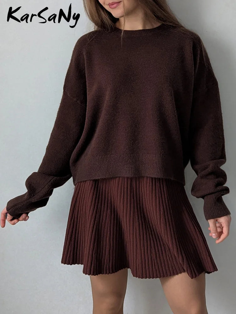 Oversized Knitted Pullover Sweater