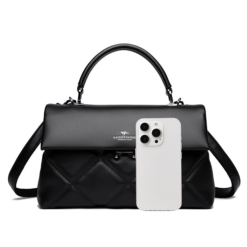 Soft Faux Leather Everyday Crossbody Tote