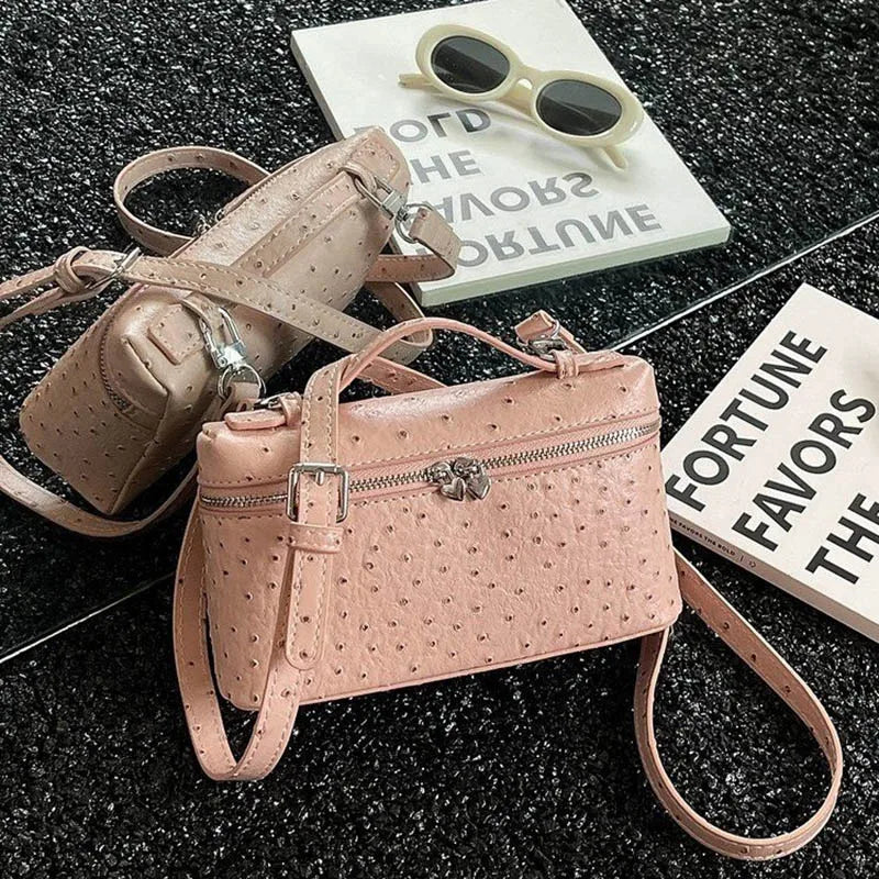Ladies' Handbag 2026 New Fashionable And Minimalist Style Rivet Small Square Bag Single Shoulder Crossbody Bags