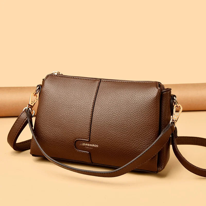 Three-Compartment Tassel Bucket Bag