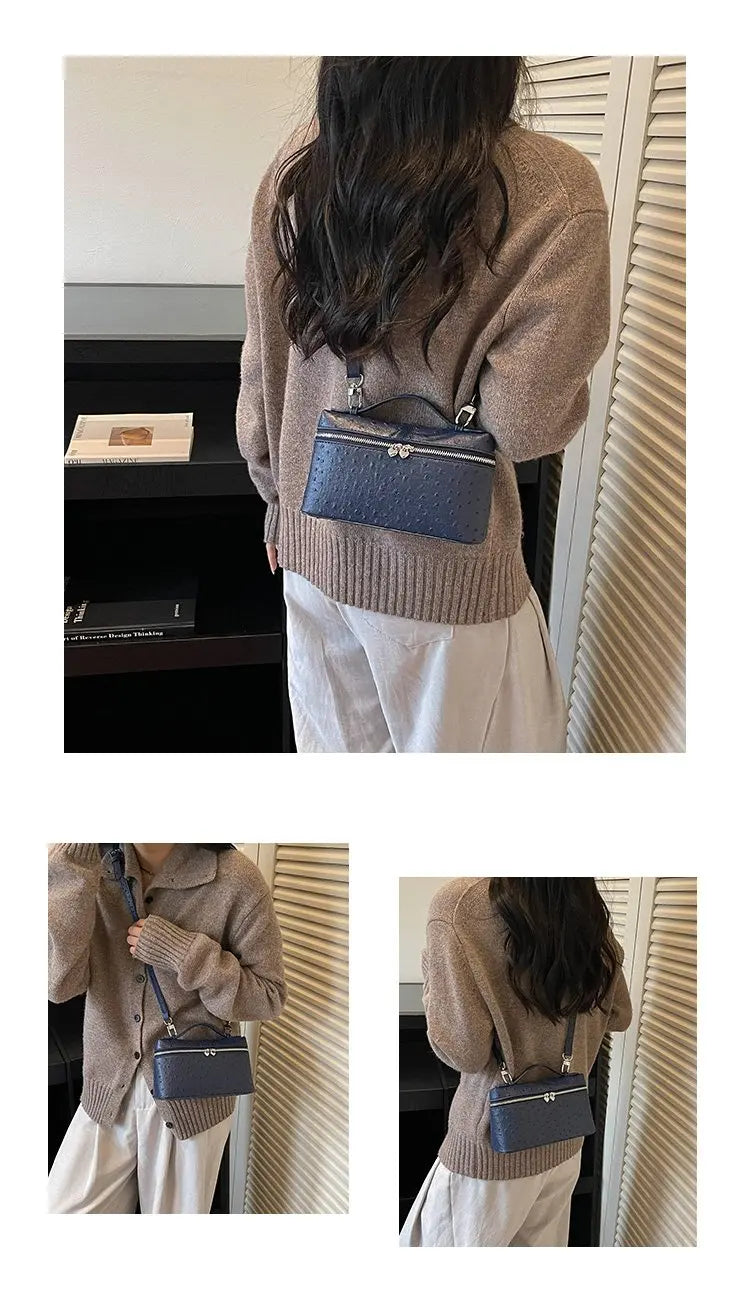 Ladies' Handbag 2026 New Fashionable And Minimalist Style Rivet Small Square Bag Single Shoulder Crossbody Bags