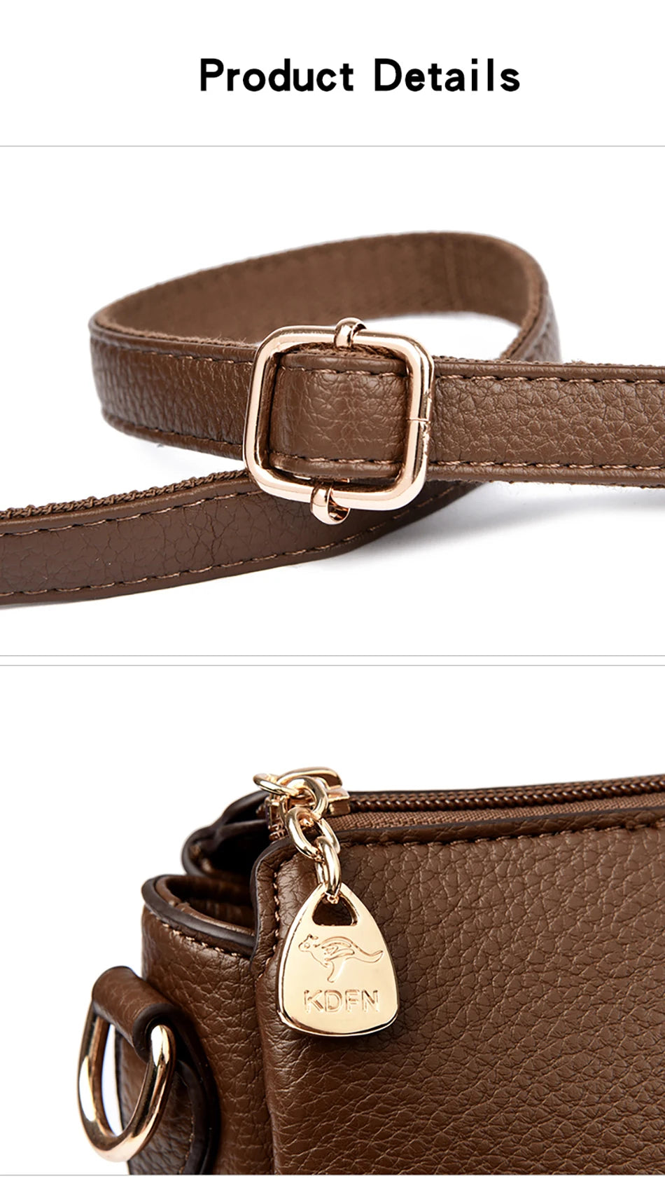 Three-Compartment Tassel Bucket Bag