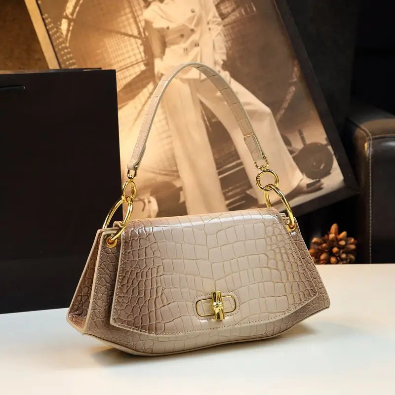 Designer Brand's New Stone Print Design Underarm Leather Shoulder Crossbody Bags for Women Сумка Женская