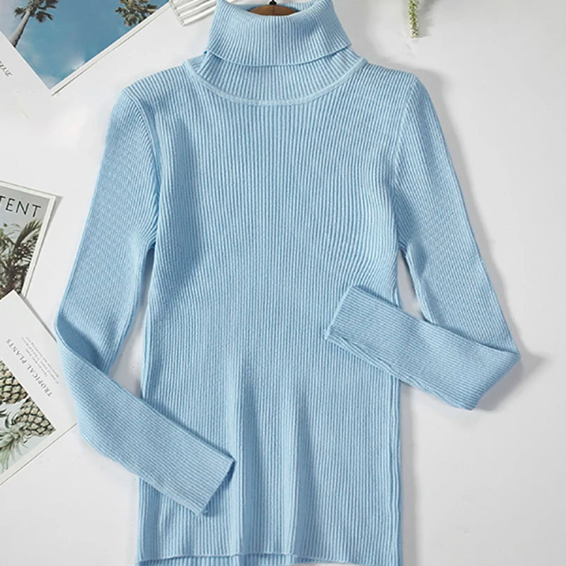 Heliar Women Fall Turtleneck Sweater Knitted Soft Pullovers Cashmere Jumpers Basic Soft Sweaters For Women 2026 Autumn Winter