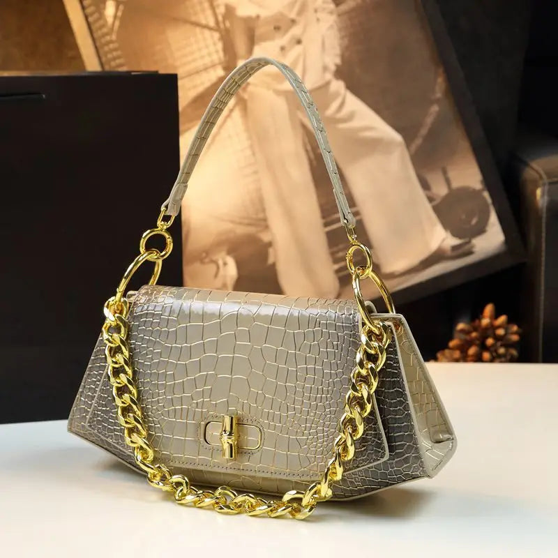 Designer Brand's New Stone Print Design Underarm Leather Shoulder Crossbody Bags for Women Сумка Женская