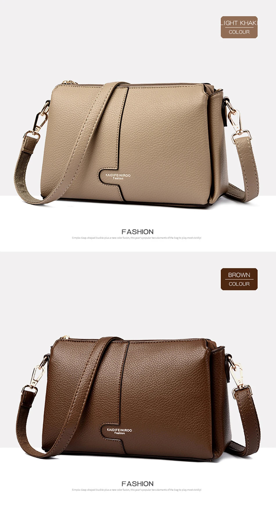 Three-Compartment Tassel Bucket Bag