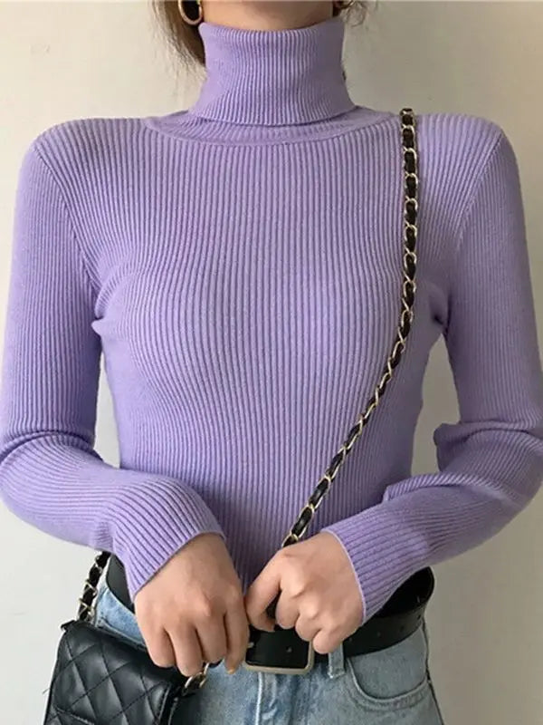 Heliar Women Fall Turtleneck Sweater Knitted Soft Pullovers Cashmere Jumpers Basic Soft Sweaters For Women 2026 Autumn Winter