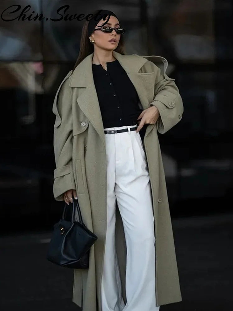 Double-Breasted Long Coat