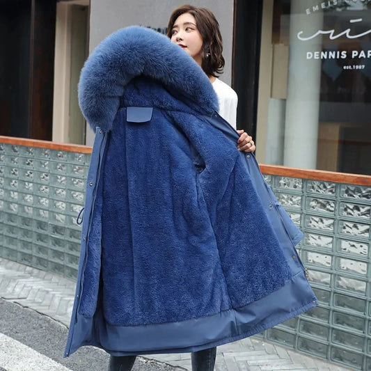 Long Hooded Padded Winter Parka