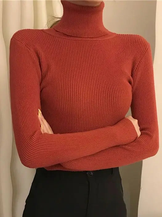 Heliar Women Fall Turtleneck Sweater Knitted Soft Pullovers Cashmere Jumpers Basic Soft Sweaters For Women 2026 Autumn Winter