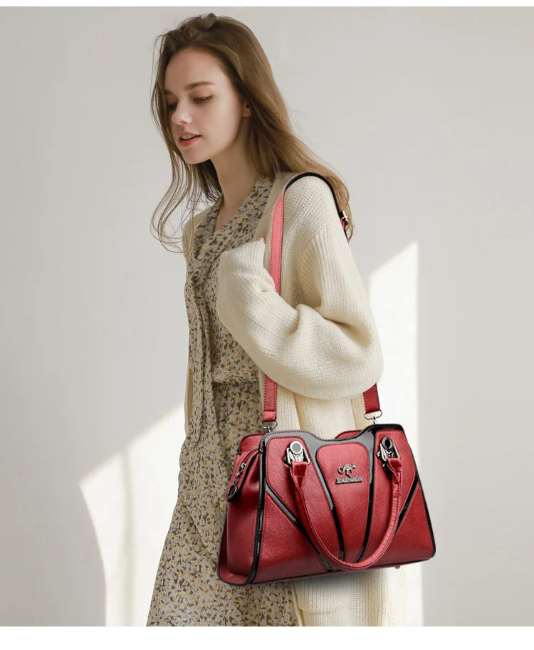 Women Bags Luxury Handbags Fashion Totes Ladies Shoulder Bags High Quality PU Leather Casual Totes Top Handle Shoulder Messenger