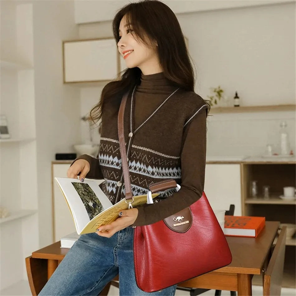 Genuine Brand Tote Bag Leather Luxury Handbags Women Bags Designer Handbags High Quality Ladies Crossbody Hand Bags for Women
