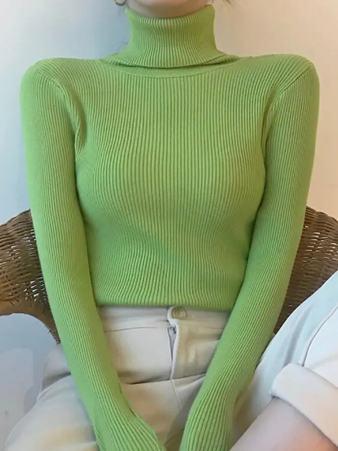 Heliar Women Fall Turtleneck Sweater Knitted Soft Pullovers Cashmere Jumpers Basic Soft Sweaters For Women 2026 Autumn Winter