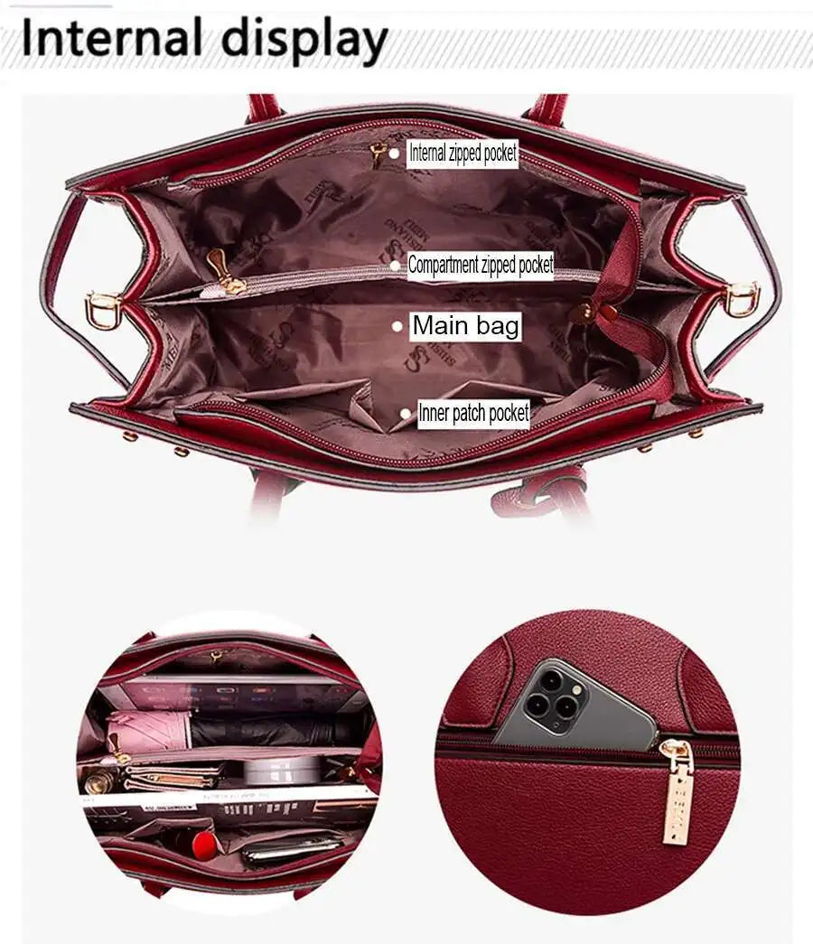 Genuine Brand Handbags For Women 2026 Ladies Hand Bag Female Leather Shoulder Top-Handle Crossbody Bags Casual Tote Sac сумка