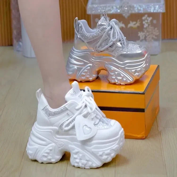 Dad Shoes Women's 2025 Spring and Autumn New Sponge Cake Sports and Leisure Shoes