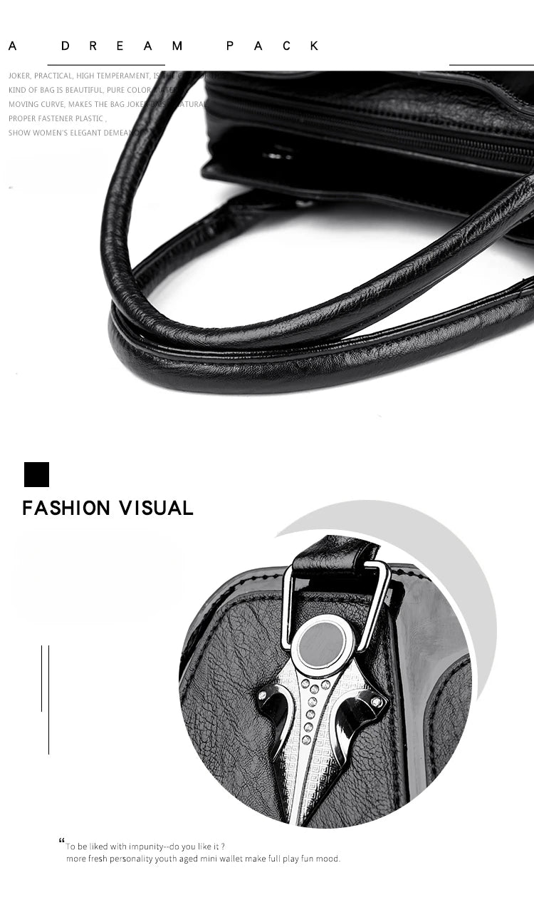 Women Bags Luxury Handbags Fashion Totes Ladies Shoulder Bags High Quality PU Leather Casual Totes Top Handle Shoulder Messenger