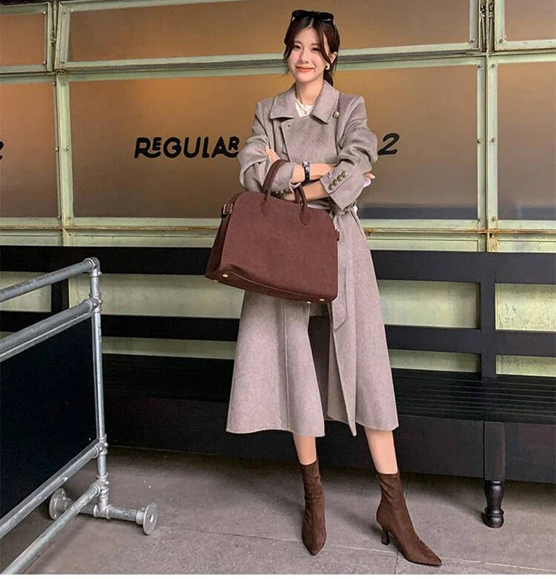 Pointed-Toe Block Heel Ankle Boots