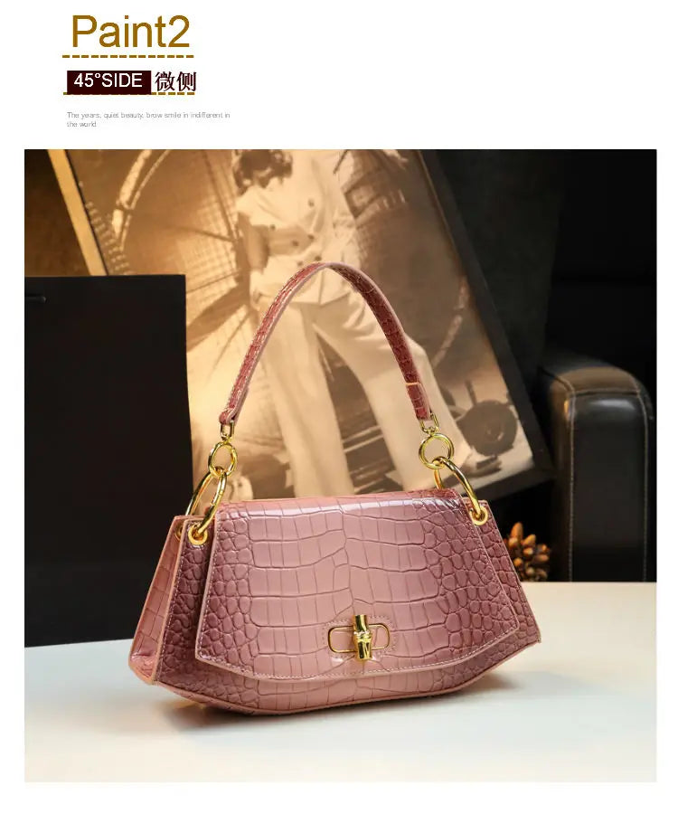 Designer Brand's New Stone Print Design Underarm Leather Shoulder Crossbody Bags for Women Сумка Женская