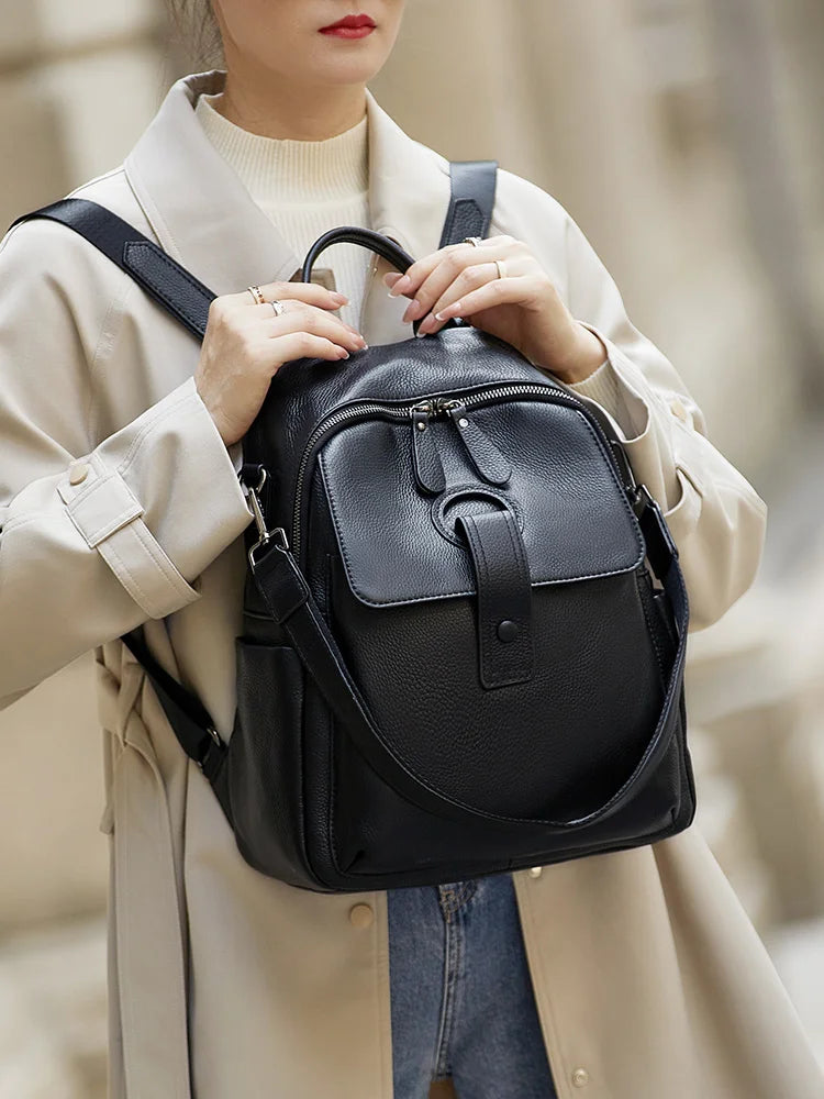HOT ZOOLER Full Skin 100% Genuine Leather Backpack Women's Bag Classic 2026 New Large Backpack Designer Business Need #SC1700