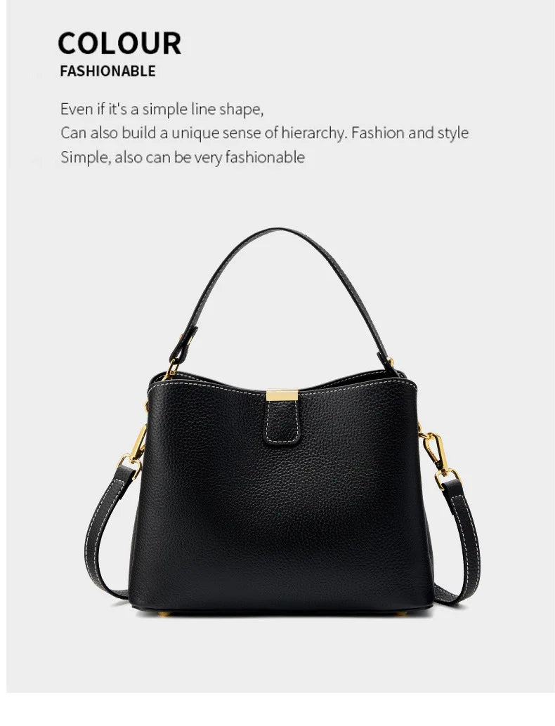 YANATARI Genuine Leather Woman Bag Shoulder Bag Handbags Crossbody Bag Luxury Designer Minimalism Bag Cattle Leather Grey