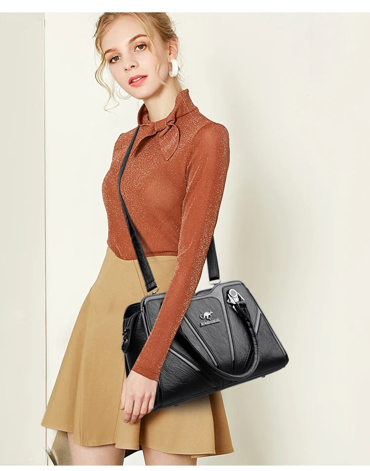 Women Bags Luxury Handbags Fashion Totes Ladies Shoulder Bags High Quality PU Leather Casual Totes Top Handle Shoulder Messenger