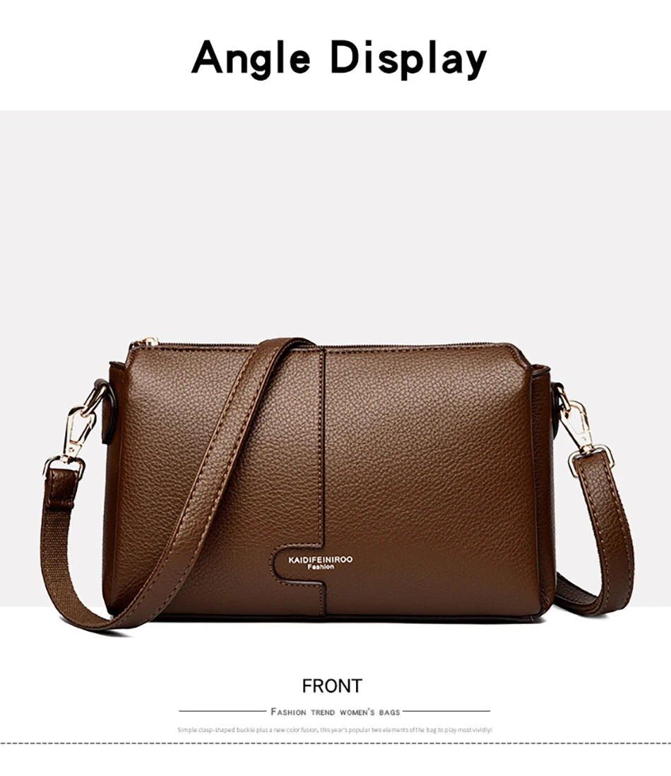 Three-Compartment Tassel Bucket Bag