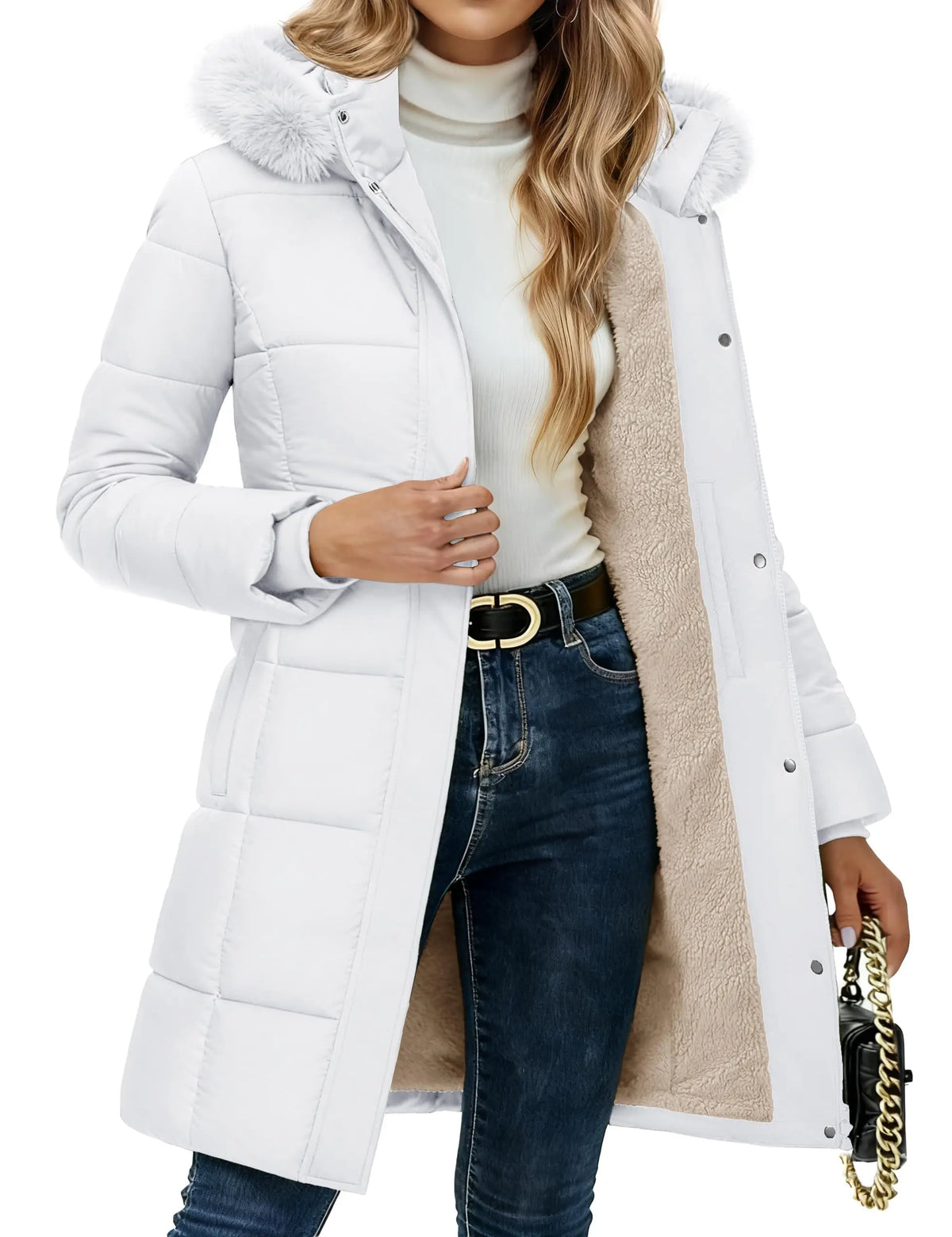 Sherpa Lined Quilted Puffer Parka