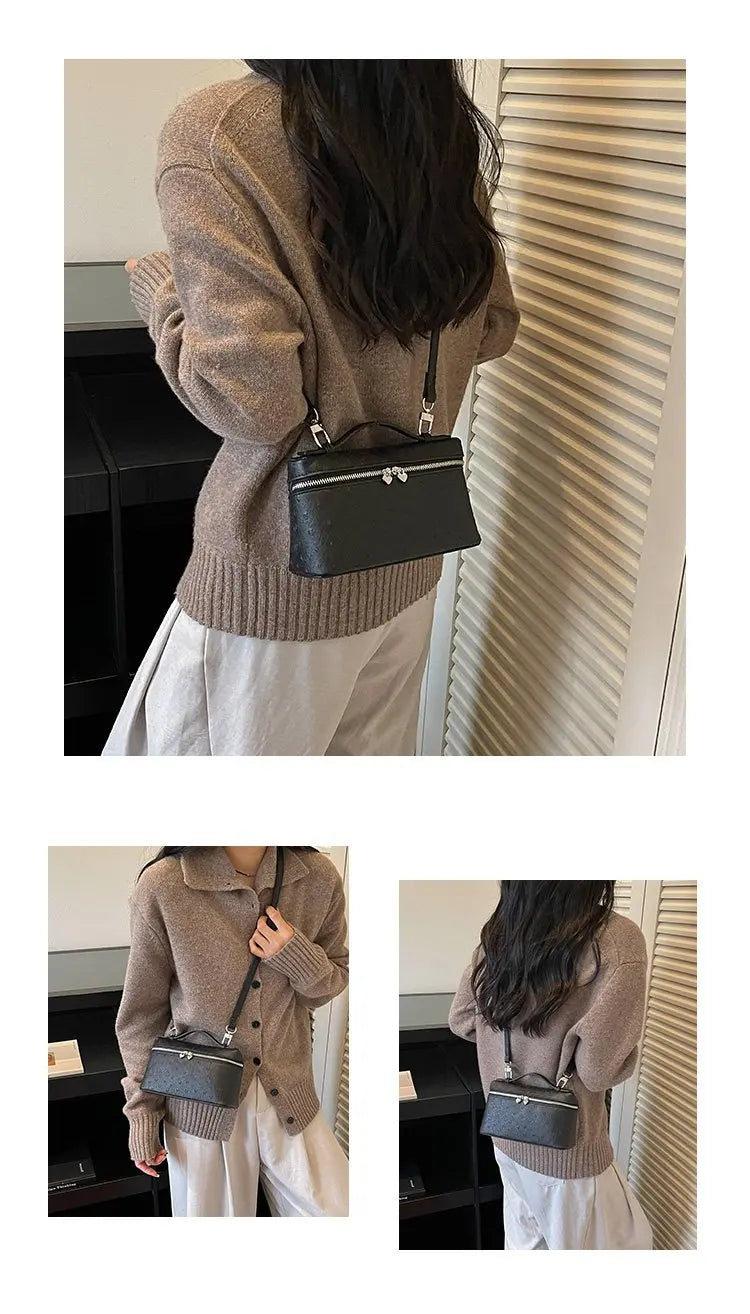 Ladies' Handbag 2026 New Fashionable And Minimalist Style Rivet Small Square Bag Single Shoulder Crossbody Bags
