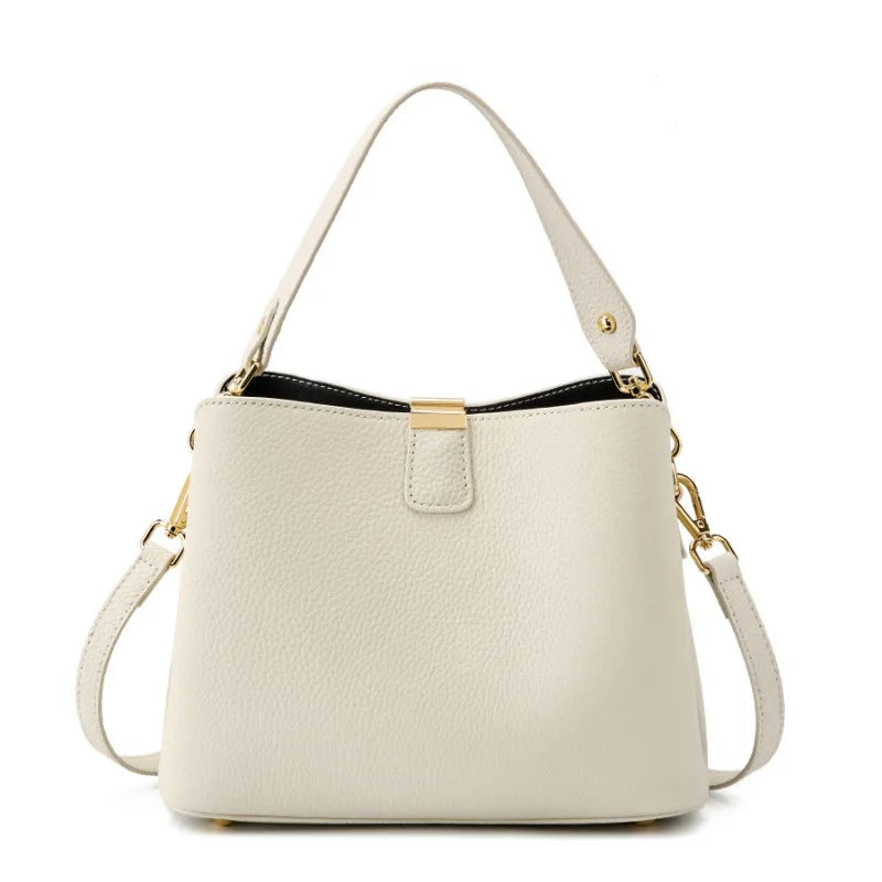 YANATARI Genuine Leather Woman Bag Shoulder Bag Handbags Crossbody Bag Luxury Designer Minimalism Bag Cattle Leather Grey