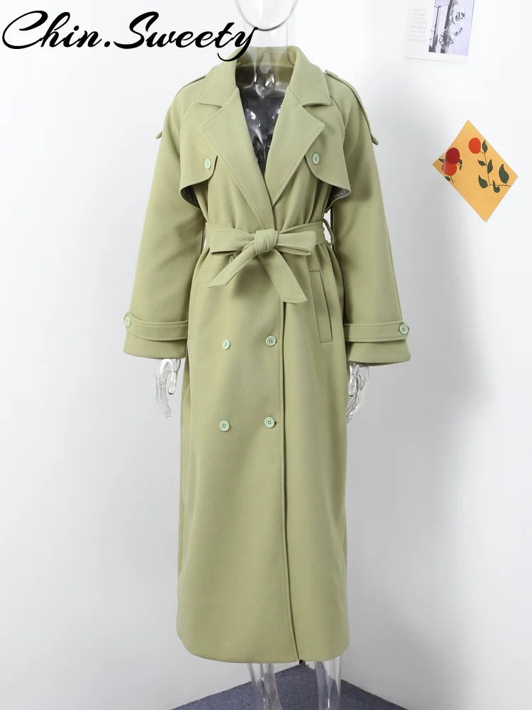 Double-Breasted Long Coat