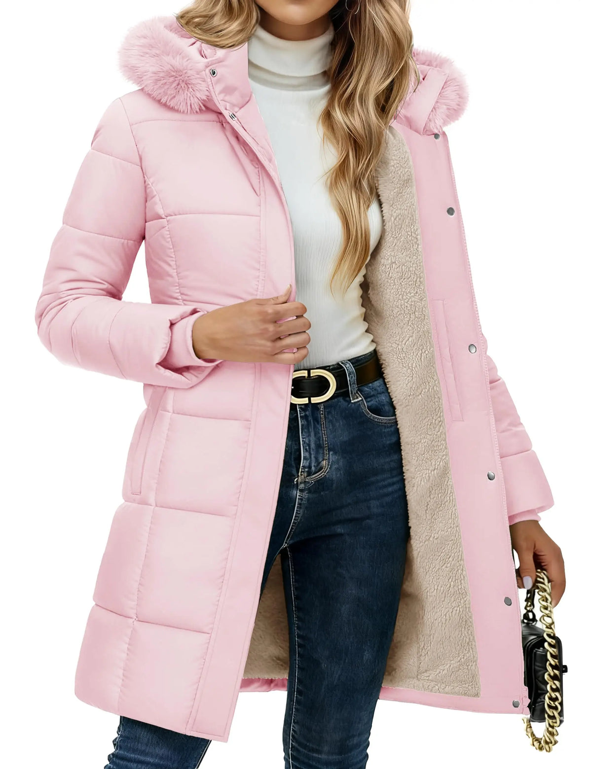 Sherpa Lined Quilted Puffer Parka