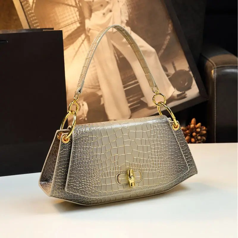 Designer Brand's New Stone Print Design Underarm Leather Shoulder Crossbody Bags for Women Сумка Женская