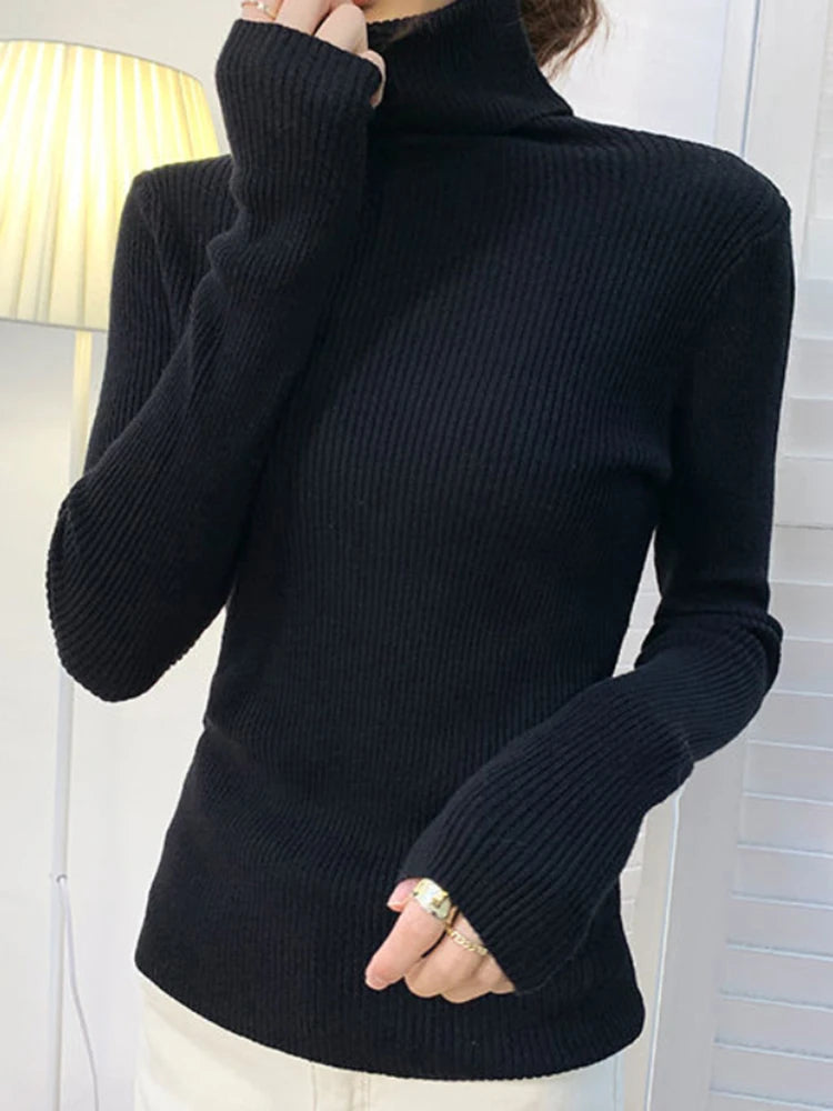 Heliar Women Fall Turtleneck Sweater Knitted Soft Pullovers Cashmere Jumpers Basic Soft Sweaters For Women 2026 Autumn Winter
