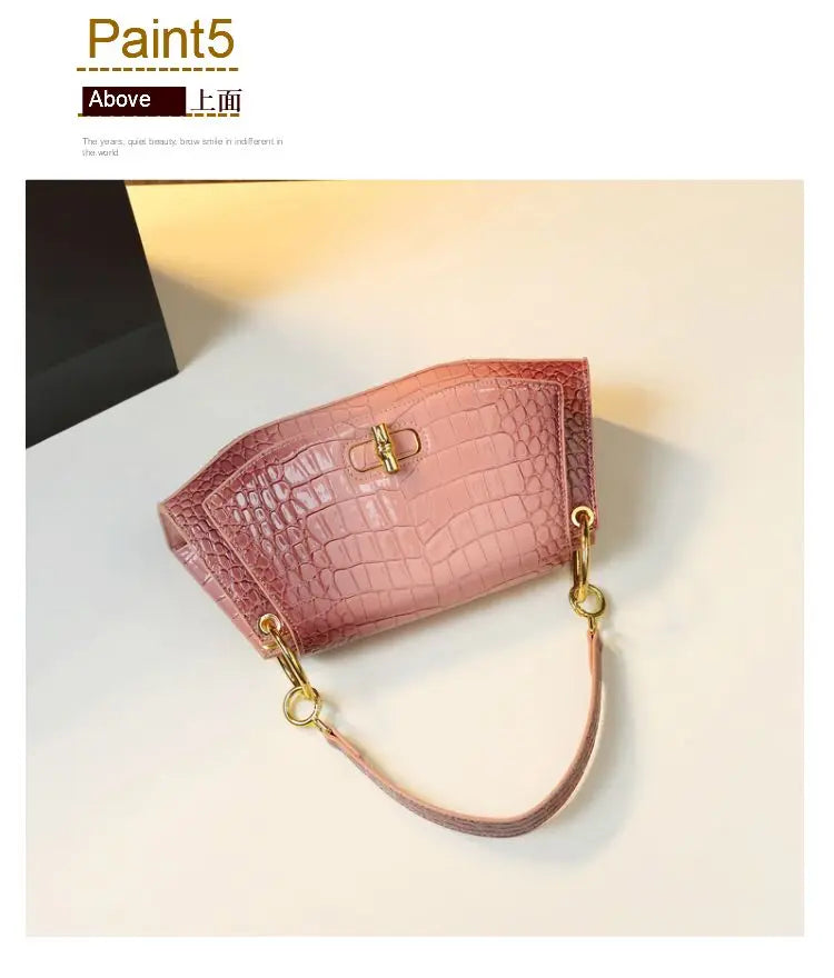 Designer Brand's New Stone Print Design Underarm Leather Shoulder Crossbody Bags for Women Сумка Женская