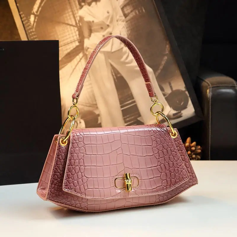 Designer Brand's New Stone Print Design Underarm Leather Shoulder Crossbody Bags for Women Сумка Женская