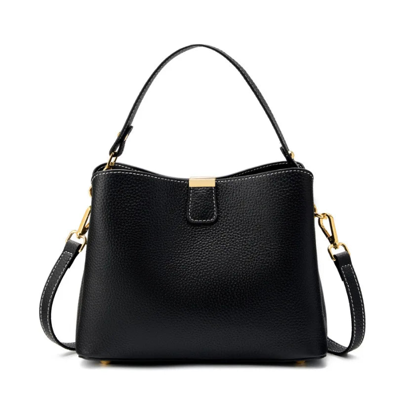 YANATARI Genuine Leather Woman Bag Shoulder Bag Handbags Crossbody Bag Luxury Designer Minimalism Bag Cattle Leather Grey
